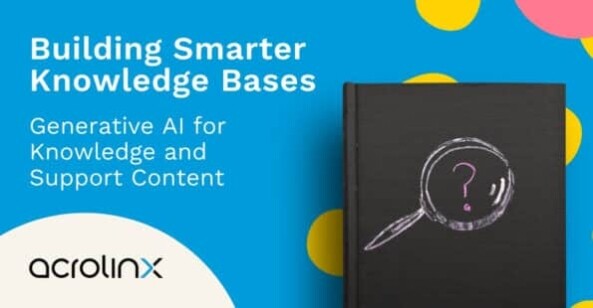 Decorative banner saying "Building Smarter Knowledge Bases: Generative AI for Knowledge and Support Content".